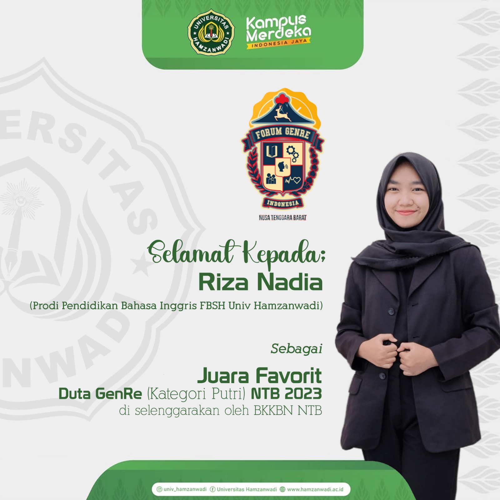 Juara Pavorit Duta Genre NTB 2023